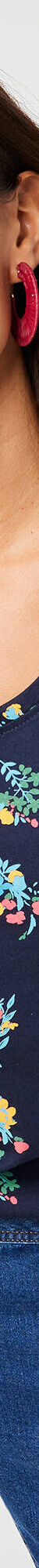 Débardeur bretelles larges en coton, imprimé fleuri (marine) Débardeur bretelles larges en coton, imprimé fleuri (marine)
